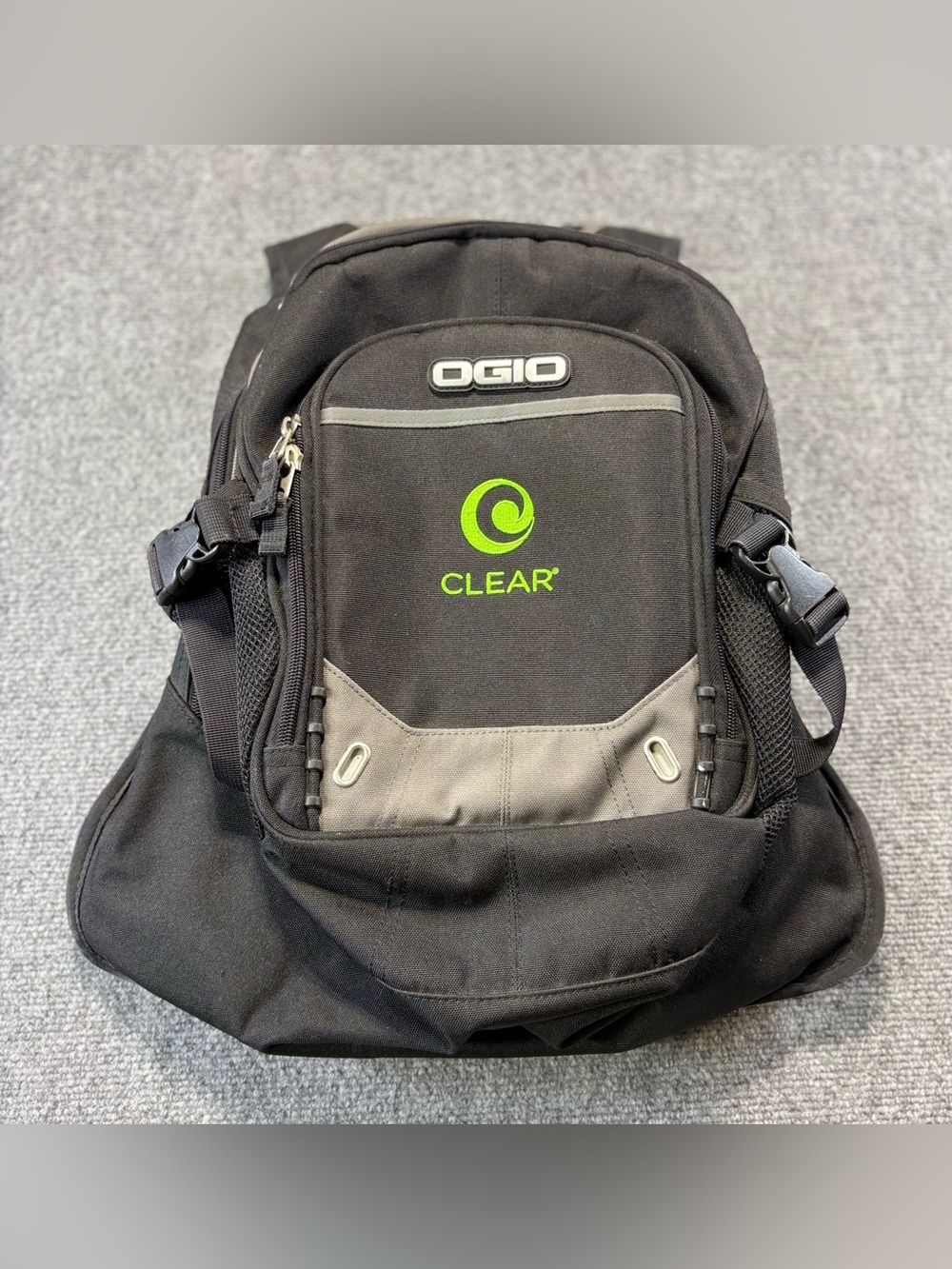 OGIO Fugitive Laptop Backpack Black Gray CLEAR Logo Tech Travel School
Bag NWOT